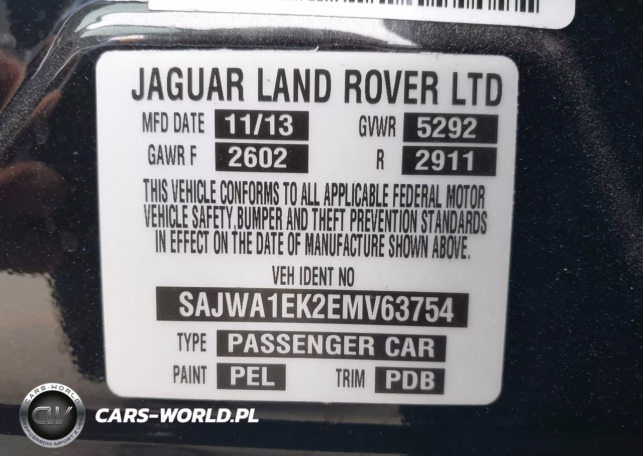 2014 Jaguar Xj Xjr VIN:SAJWA1EK2EMV63754 - 9