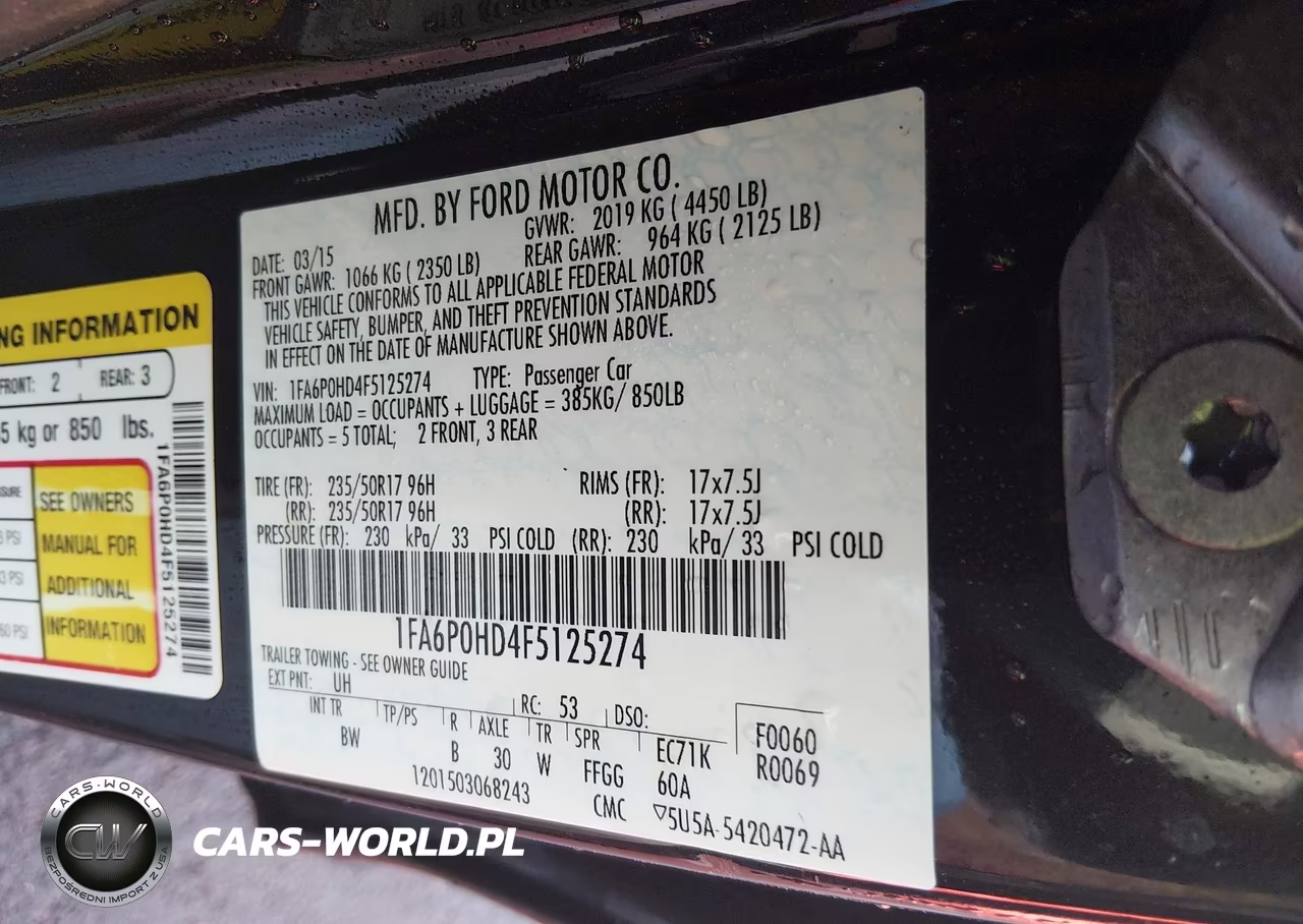 2015 Ford Fusion Se VIN:1FA6P0HD4F5125274 - 9
