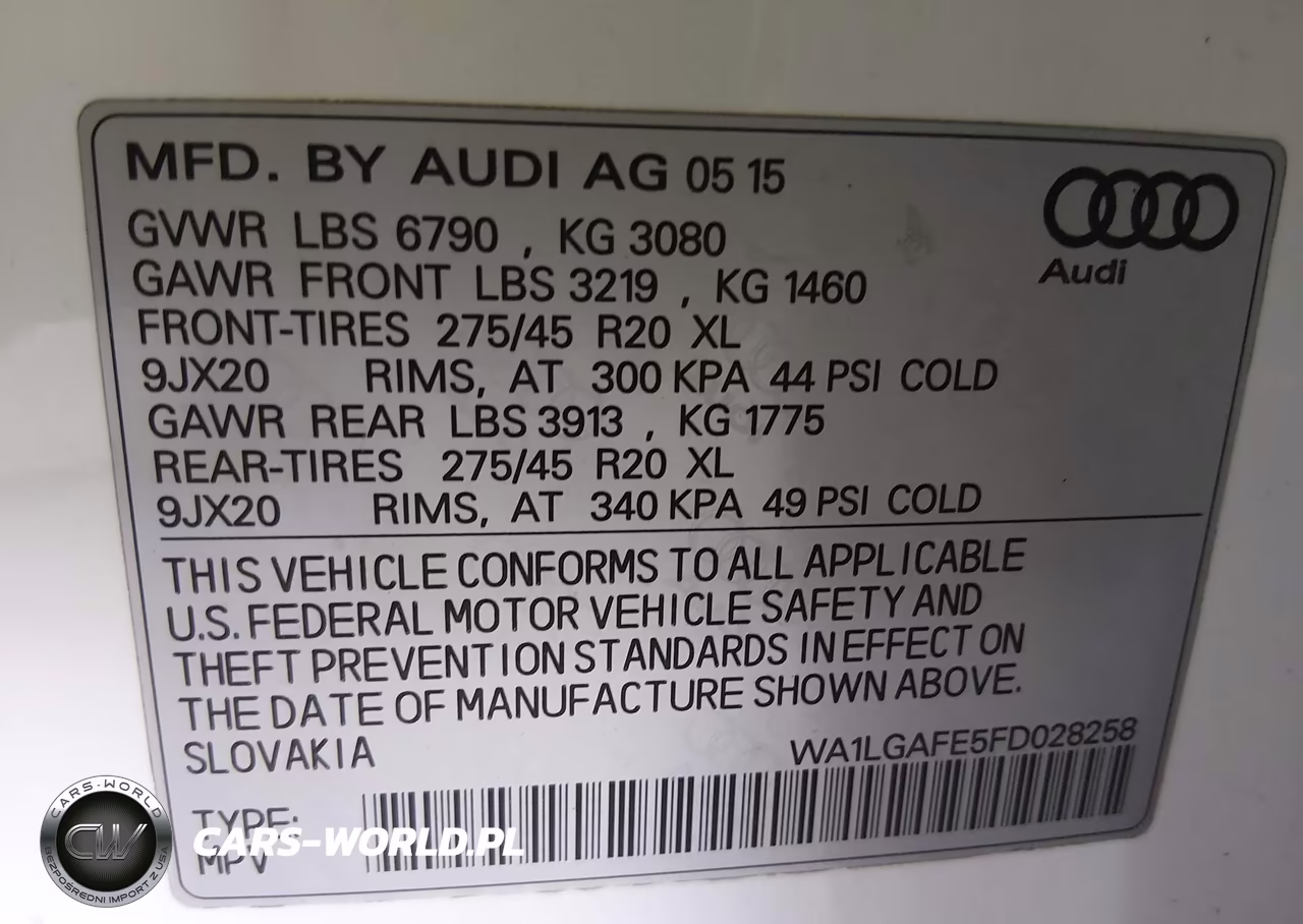 2015 Audi Q7 3.0T Premium VIN:WA1LGAFE5FD028258 - 9