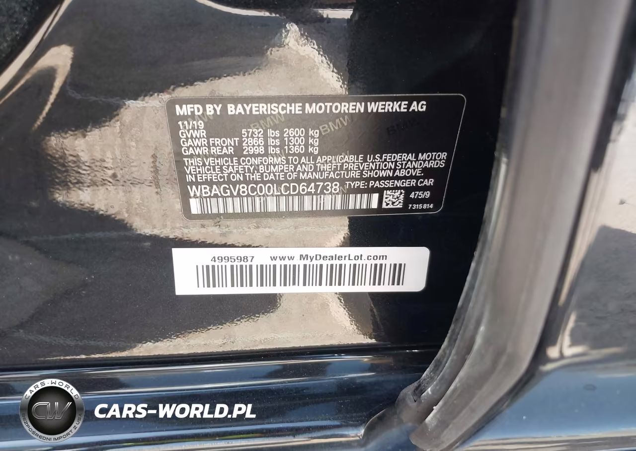 2020 BMW M850I Gtan Coupe xDrive VIN:WBAGV8C00LCD64738 - 9