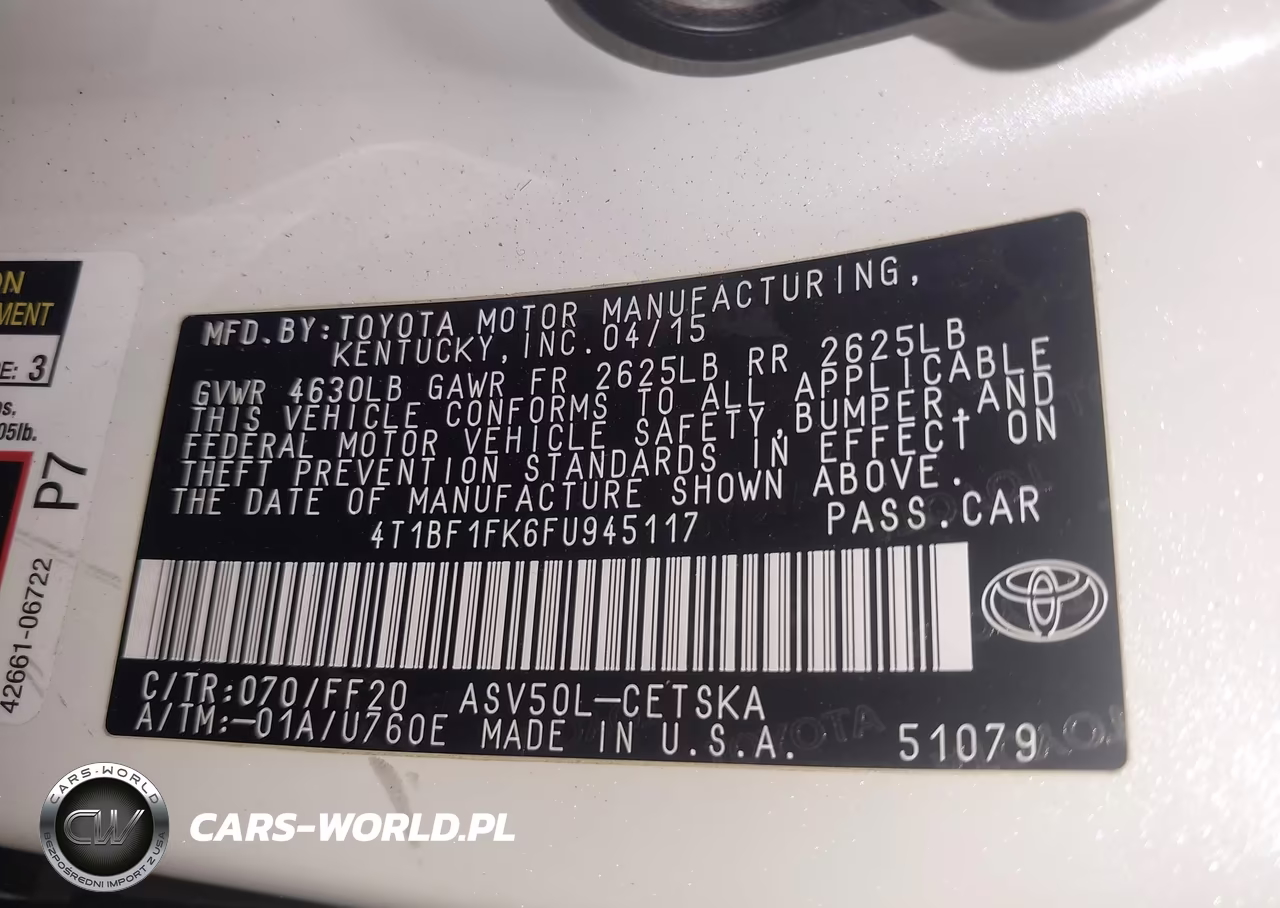 2015 Toyota Camry Se VIN:4T1BF1FK6FU945117 - 9
