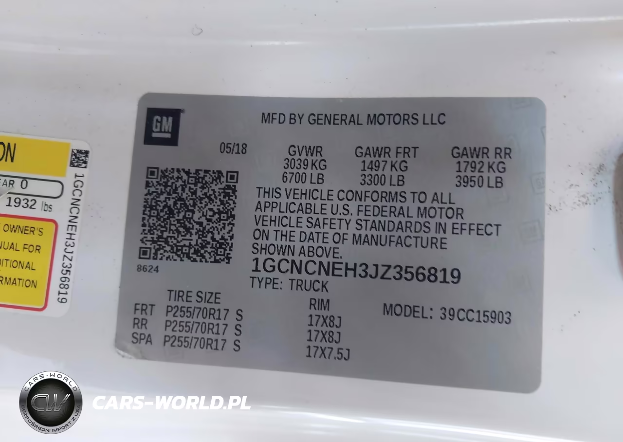2018 Chevrolet Silverado 1500 Work Truck VIN:1GCNCNEH3JZ356819 - 9