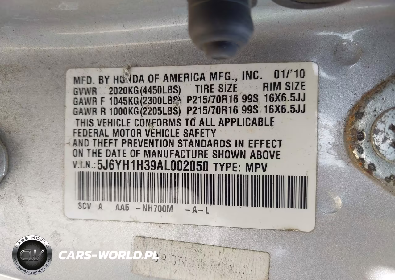 2010 Honda Element Lx VIN:5J6YH1H39AL002050 - 9