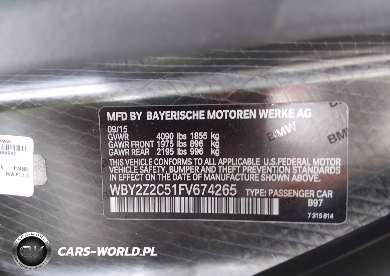 2015 BMW I8 VIN:WBY2Z2C51FV674265 - 9