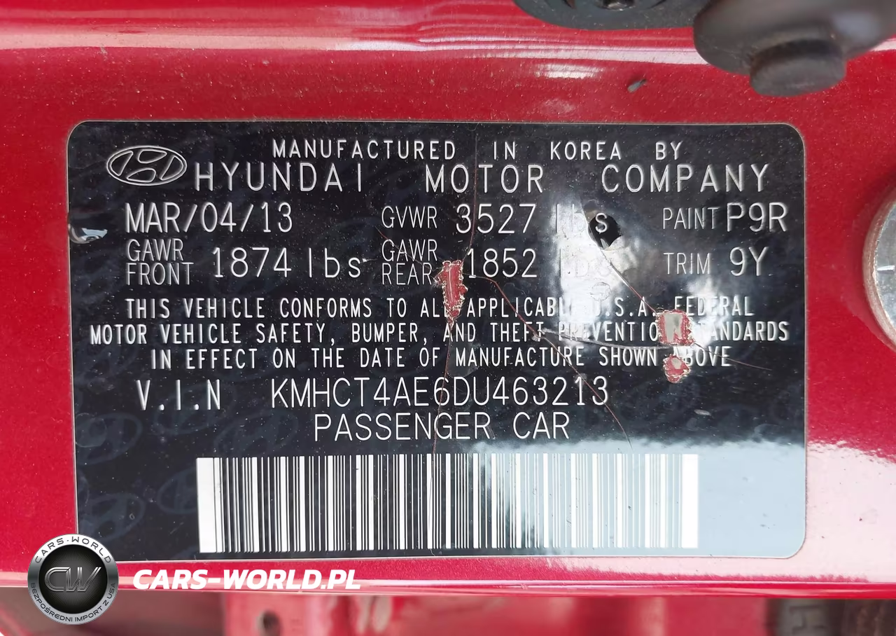 2013 Hyundai Accent Gls VIN:KMHCT4AE6DU463213 - 9
