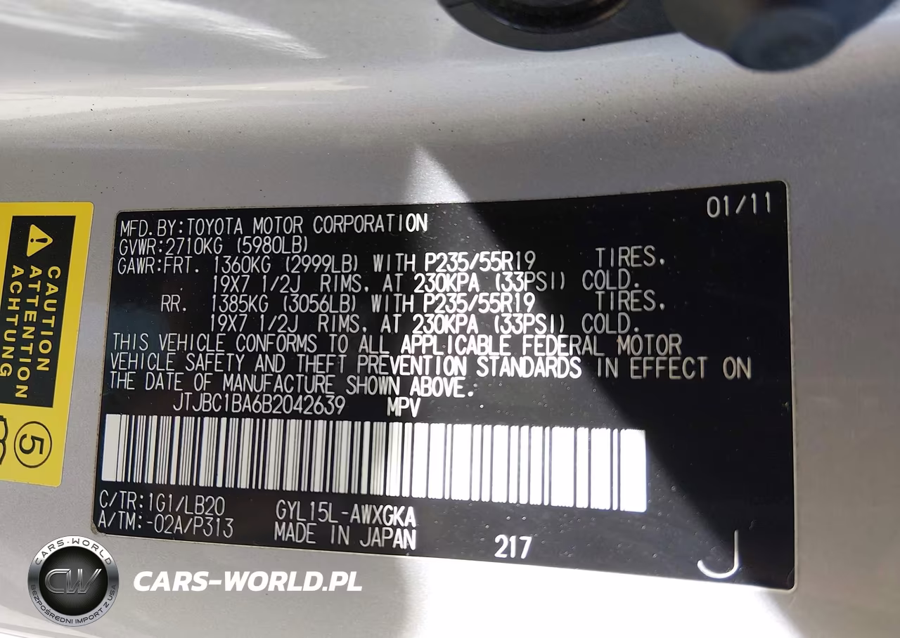 2011 Lexus Rx 450H VIN:JTJBC1BA6B2042639 - 9