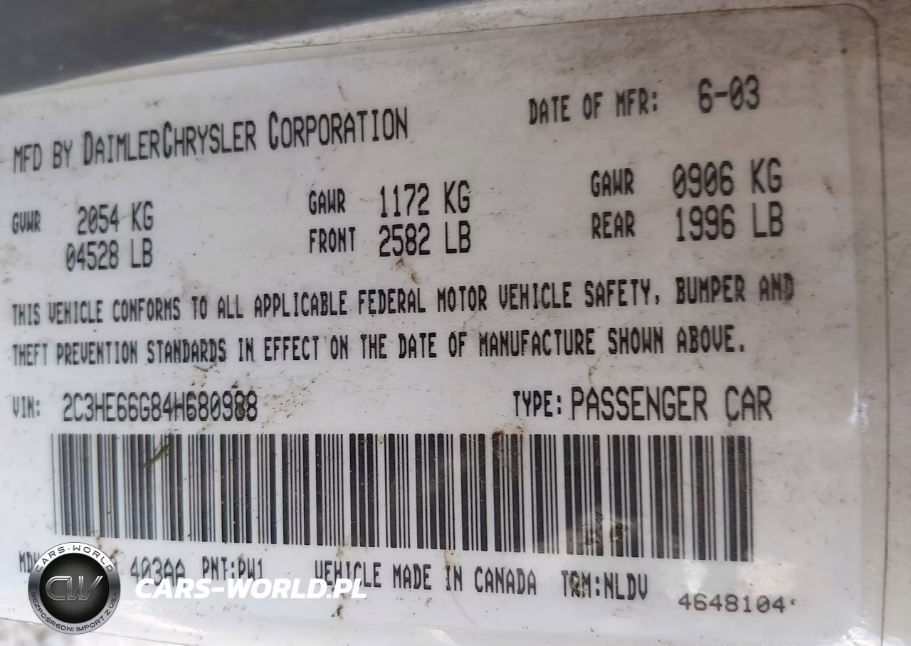 2004 Chrysler 300M VIN:2C3HE66G84H680988 - 9