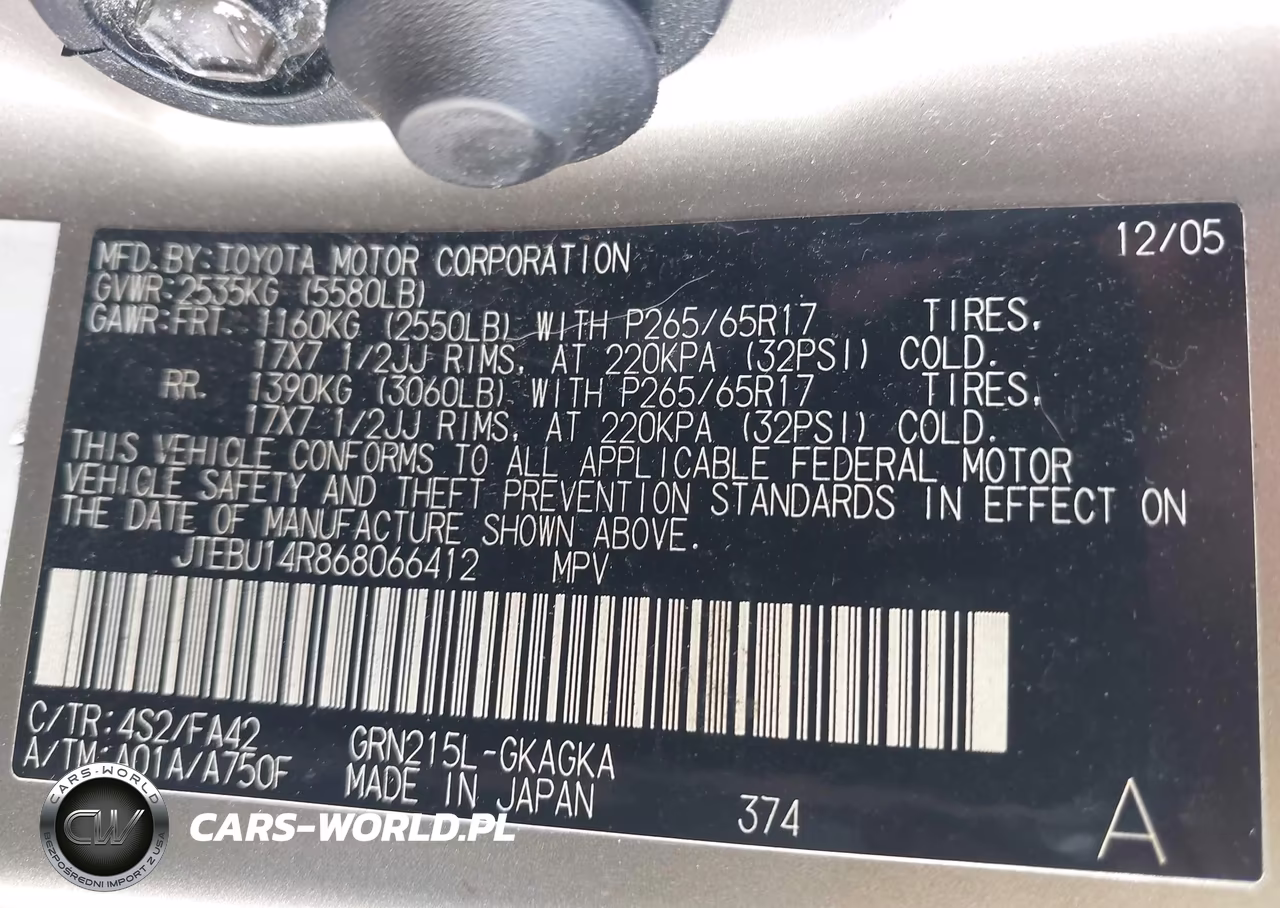 2006 Toyota 4Runner Sr5 V6 VIN:JTEBU14R868066412 - 9