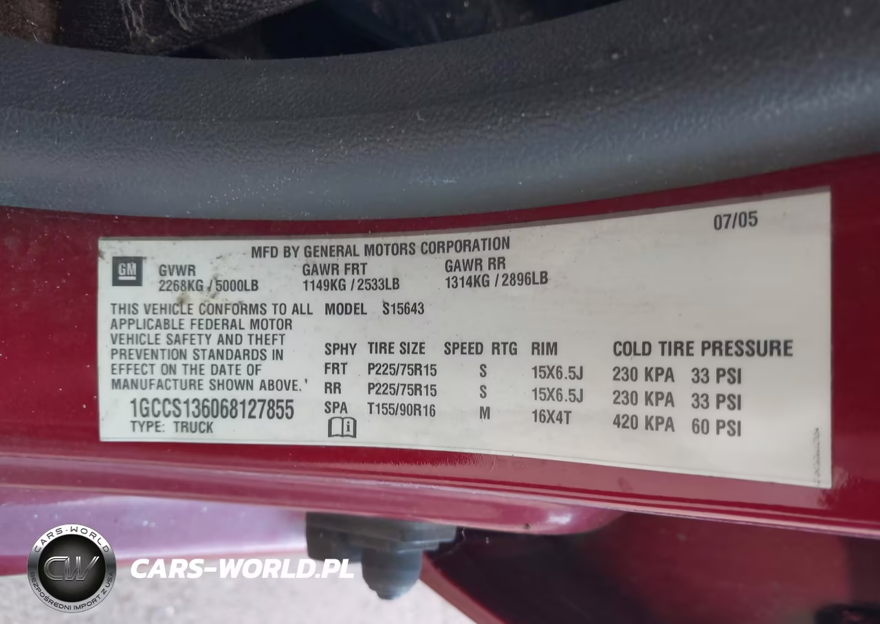 2006 Chevrolet Colorado Lt VIN:1GCCS136068127855 - 9