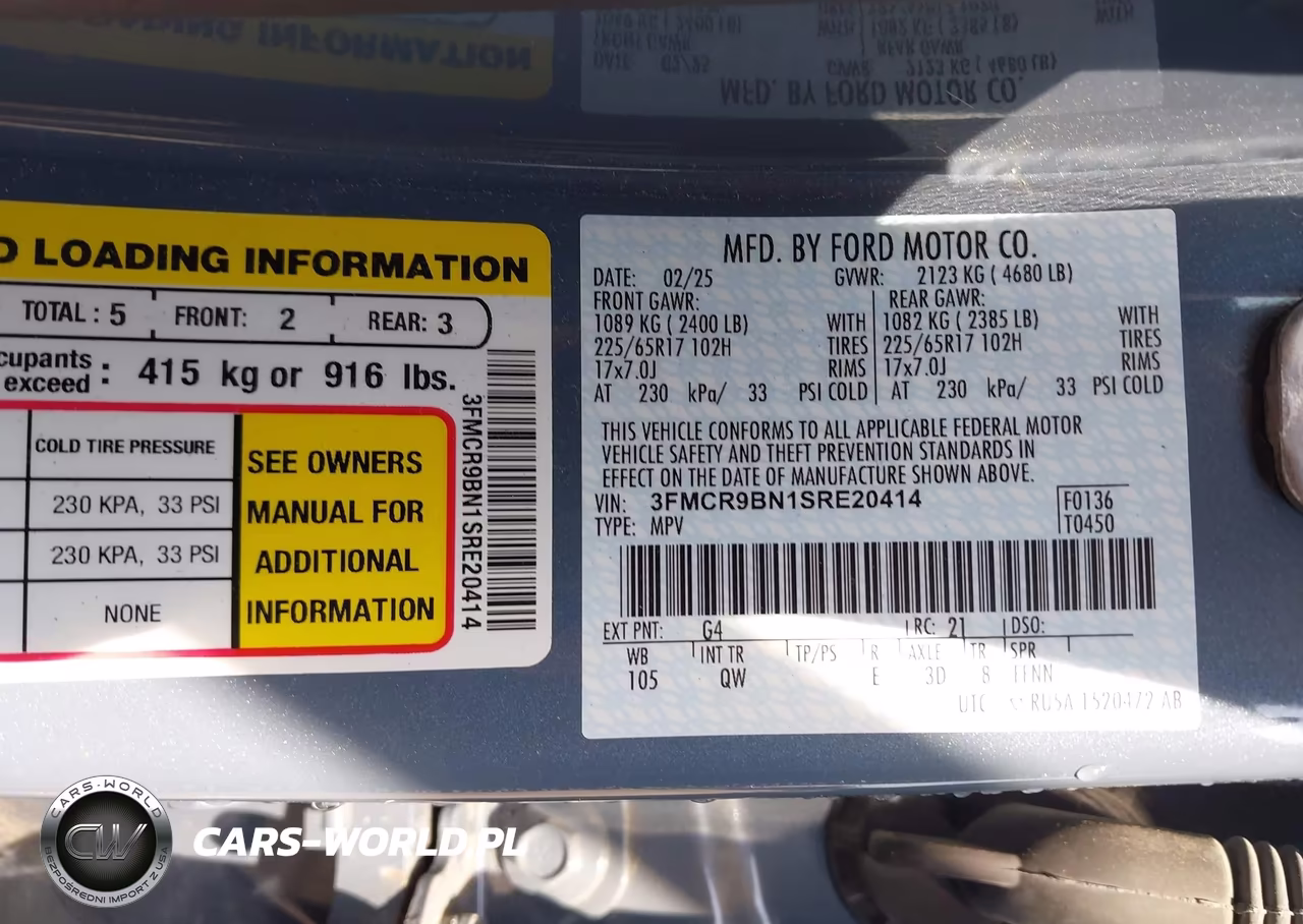 2025 Ford Bronco Sport Big Bend VIN:3FMCR9BN1SRE20414 - 9
