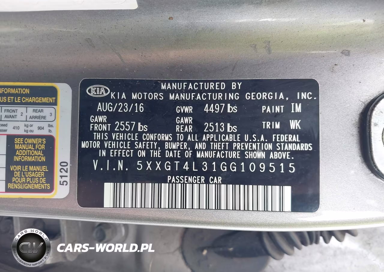 2016 Kia Optima Lx VIN:5XXGT4L31GG109515 - 9