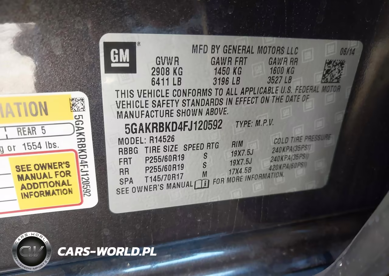 2015 Buick Enclave Leather VIN:5GAKRBKD4FJ120592 - 9