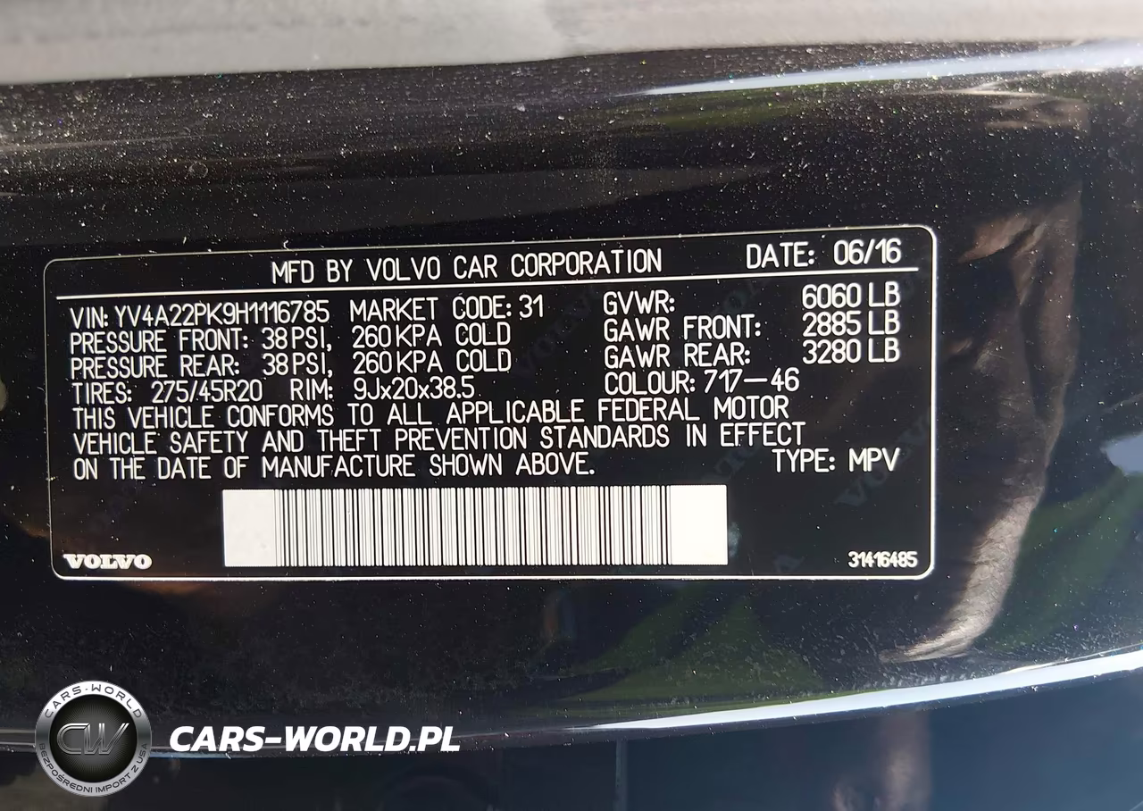 2017 Volvo Xc90 T6 Momentum VIN:YV4A22PK9H1116785 - 9