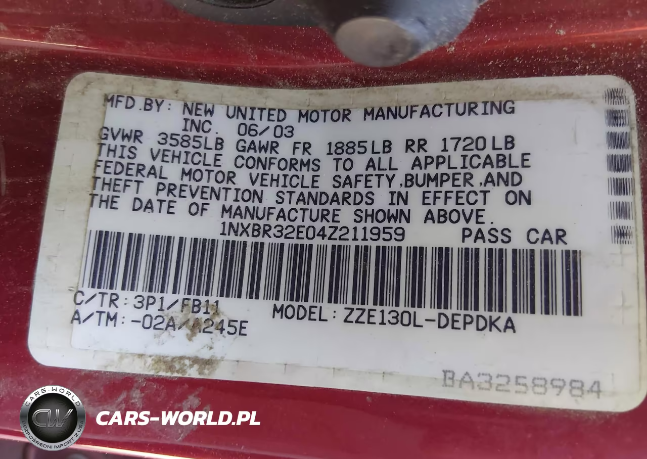 2004 Toyota Corolla Ce VIN:1NXBR32E04Z211959 - 9