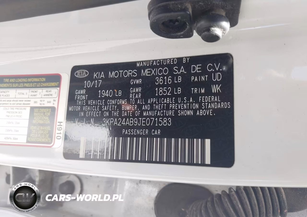 2018 Kia Rio Lx VIN:3KPA24AB9JE071583 - 9