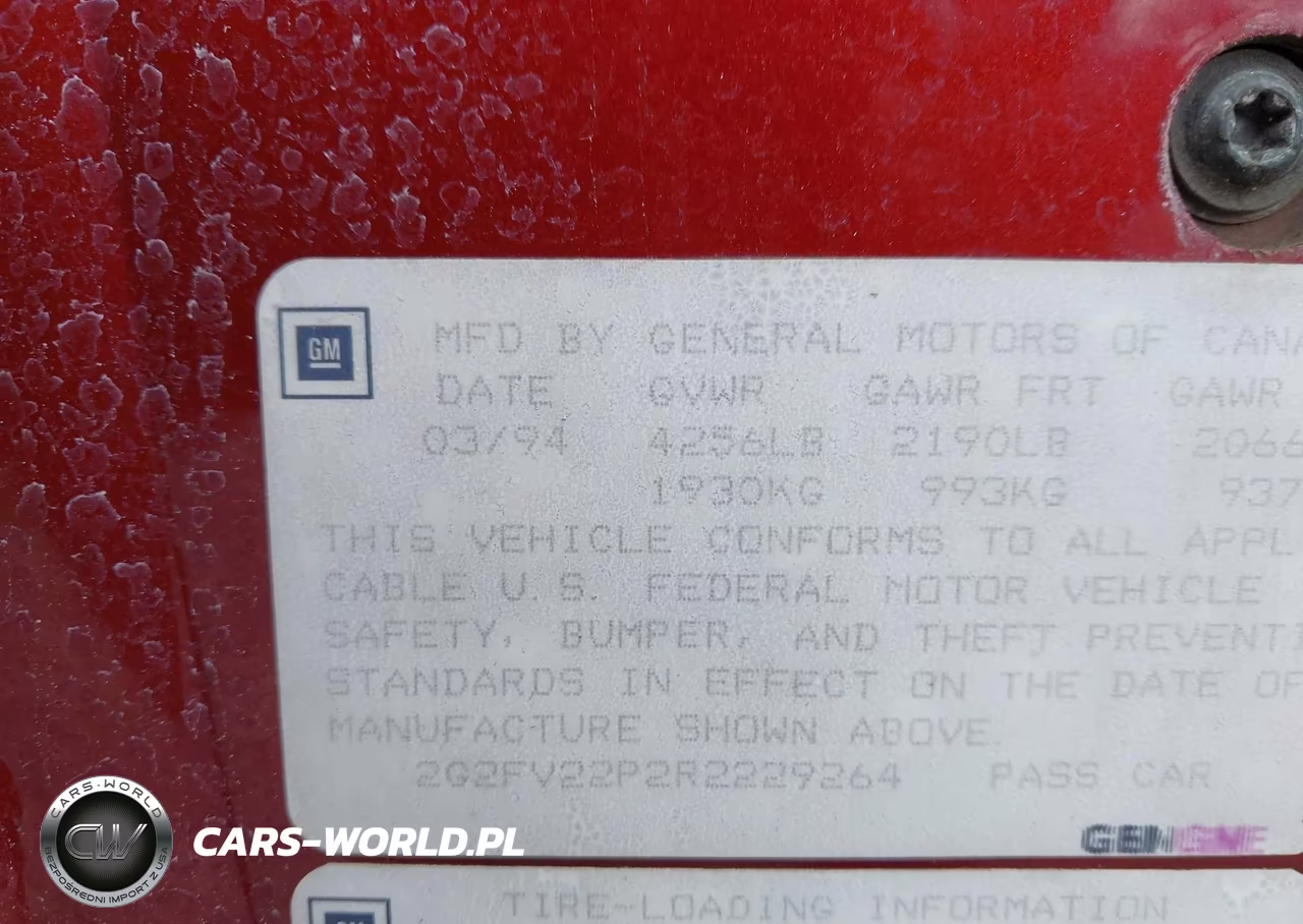 1994 Pontiac Firebird Formula-Trans Am-Gt VIN:2G2FV22P2R2229264 - 9