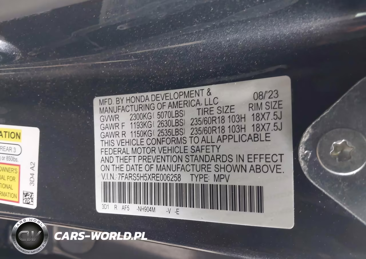 2024 Honda Cr-V Hybrid Sport VIN:7FARS5H5XRE006258 - 9