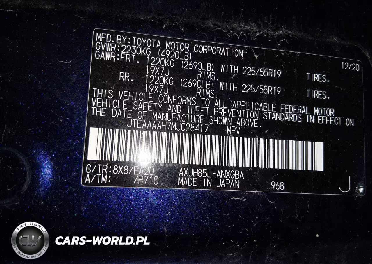 2021 Toyota Venza Xle VIN:JTEAAAAH7MJ028417 - 9