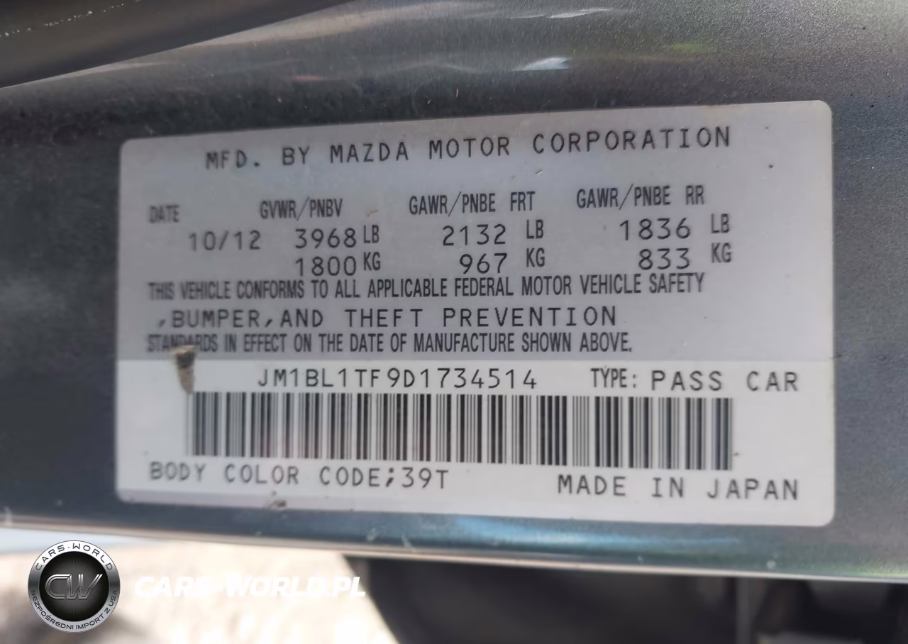 2013 Mazda Mazda3 I Sv VIN:JM1BL1TF9D1734514 - 9