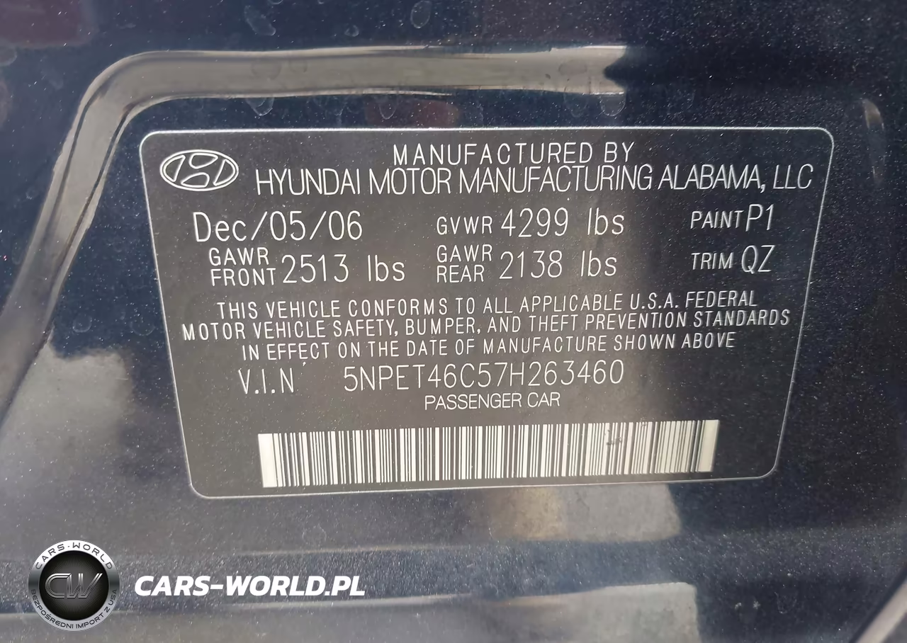 2007 Hyundai Sonata Gls-Gls W-Xm VIN:5NPET46C57H263460 - 9