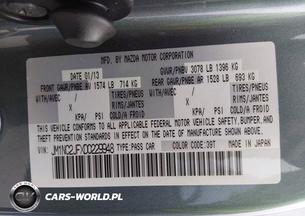 2013 Mazda Mx-5 Miata Sport VIN:JM1NC2JFXD0229948 - 9
