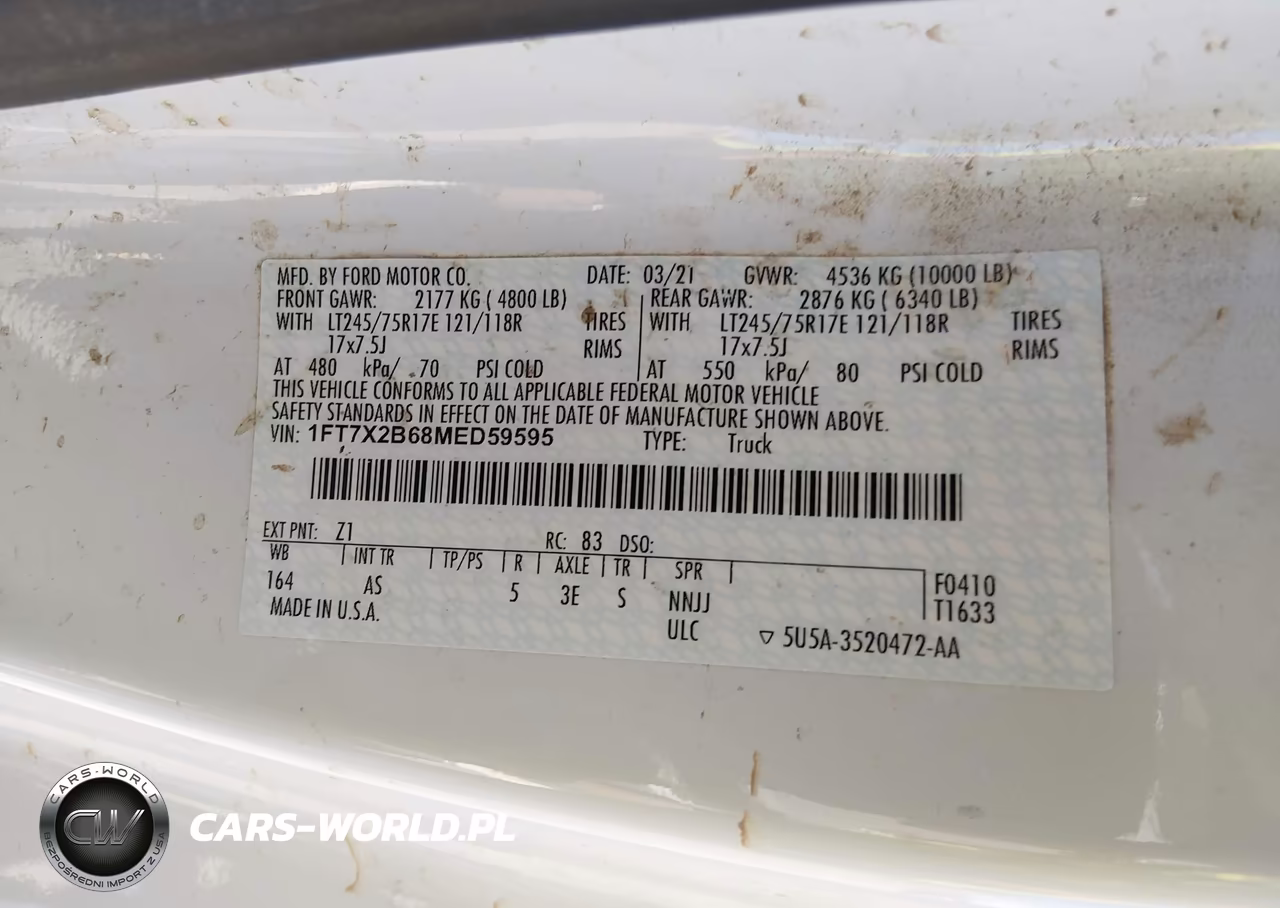 2021 Ford F-250 Lariat-Xl-Xlt VIN:1FT7X2B68MED59595 - 9
