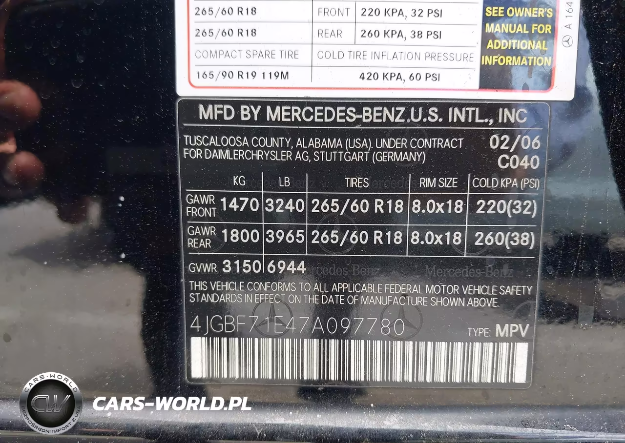 2007 Mercedes-Benz Gl 450 4Matic VIN:4JGBF71E47A097780 - 9