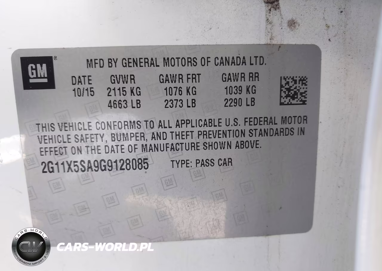 2016 Chevrolet Impala 1Fl VIN:2G11X5SA9G9128085 - 9