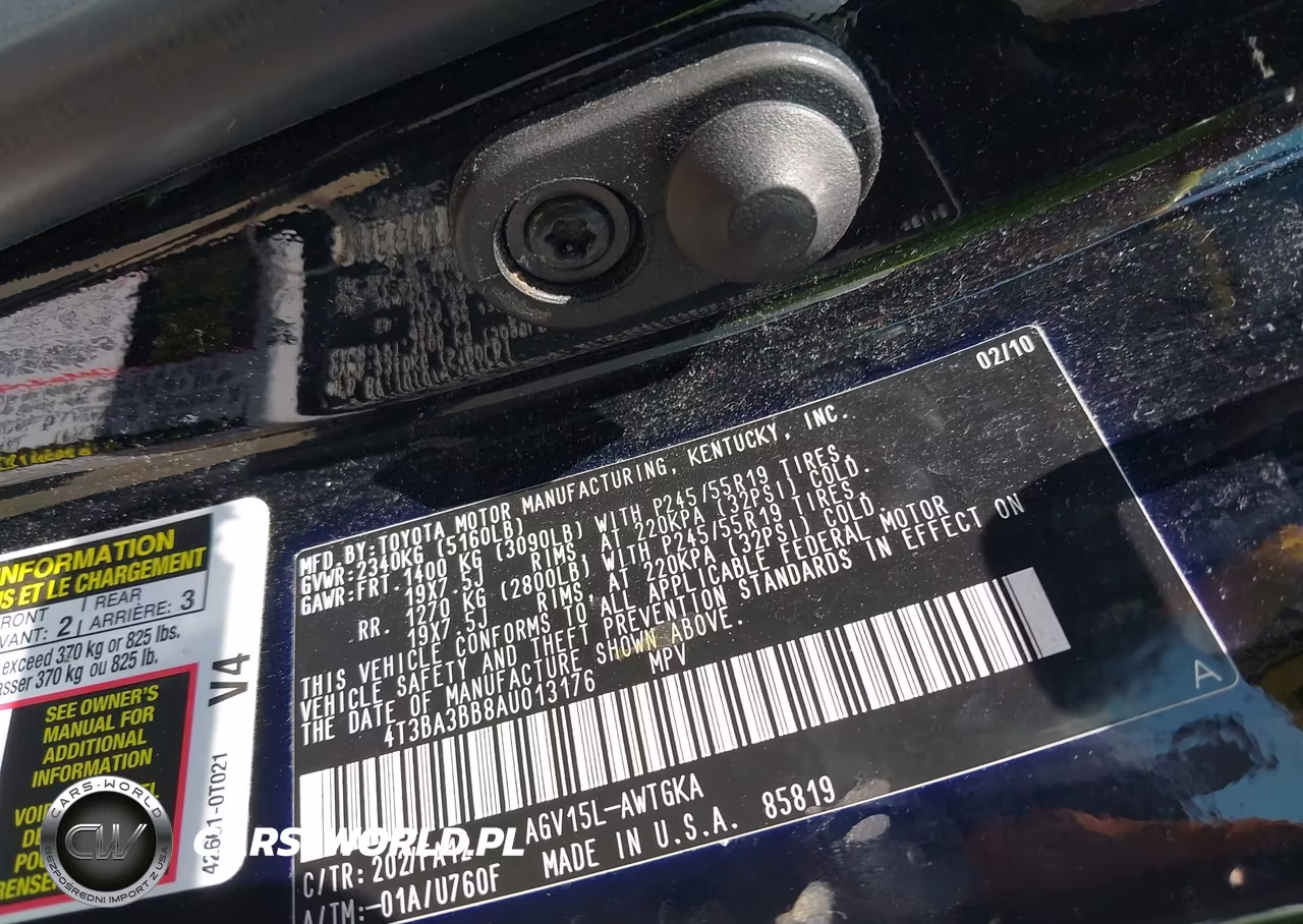 2010 Toyota Venza VIN:4T3BA3BB8AU013176 - 9