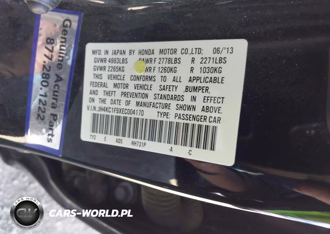 2014 Acura Rlx VIN:JH4KC1F9XEC004170 - 9