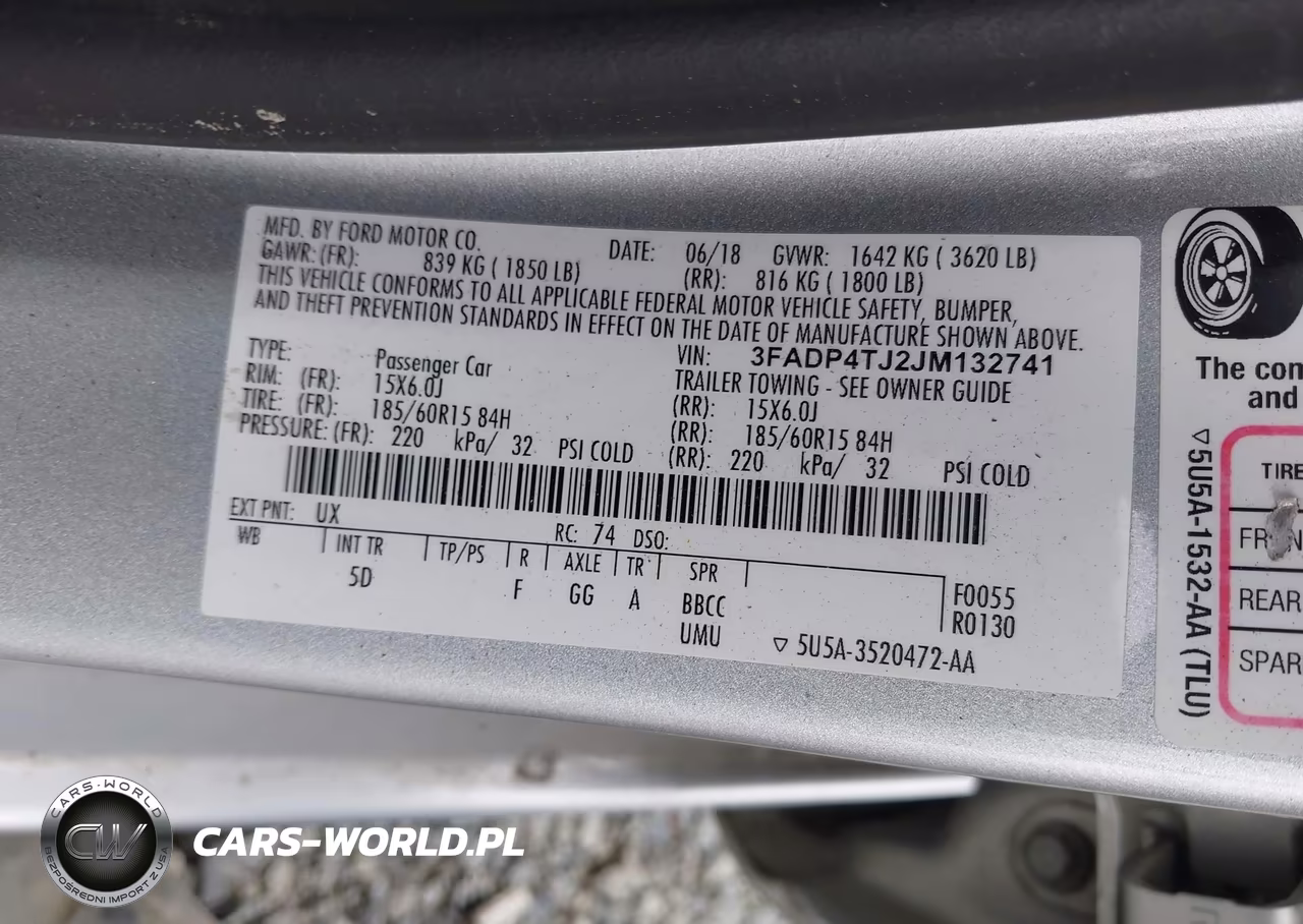 2018 Ford Fiesta S VIN:3FADP4TJ2JM132741 - 9