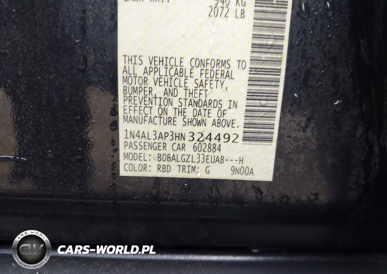 2017 Nissan Altima 2.5 S VIN:1N4AL3AP3HN324492 - 9
