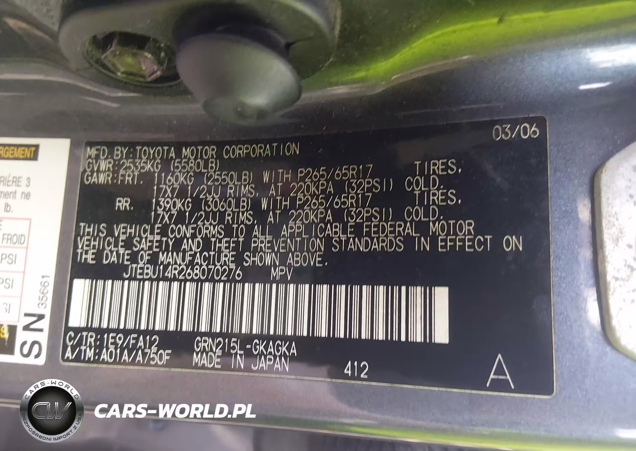 2006 Toyota 4Runner Sr5 V6 VIN:JTEBU14R268070276 - 9