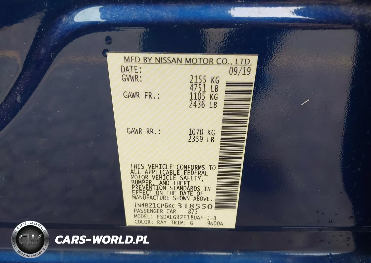 2019 Nissan Leaf Sl Plus VIN:1N4BZ1CP6KC318550 - 9