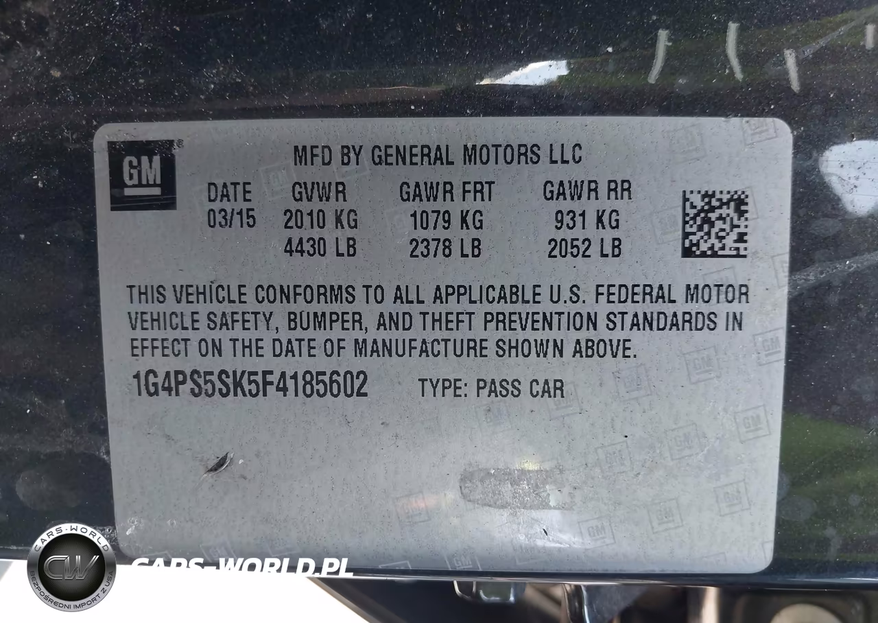 2015 Buick Verano Leather Group VIN:1G4PS5SK5F4185602 - 9