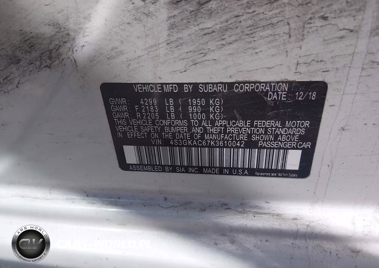2019 Subaru Impreza 2.0I Premium VIN:4S3GKAC67K3610042 - 9