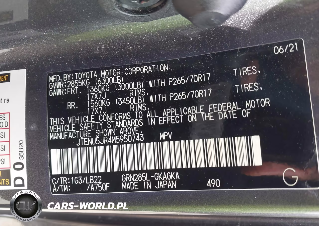 2021 Toyota 4Runner Sr5 Premium VIN:JTENU5JR4M5950743 - 9