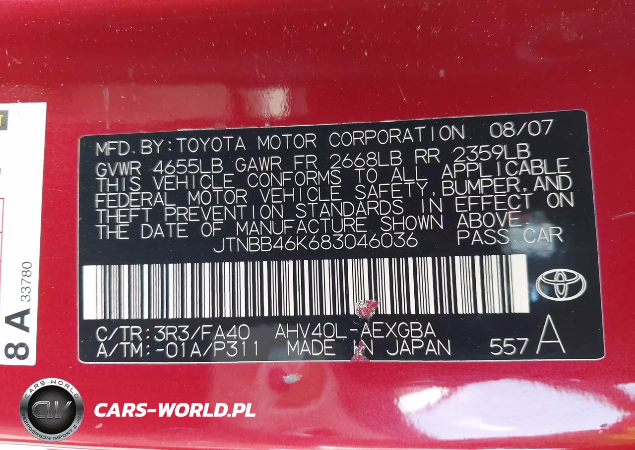 2008 Toyota Camry Hybrid VIN:JTNBB46K683046036 - 9