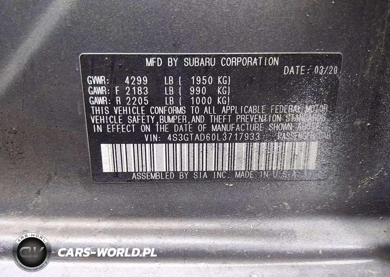 2020 Subaru Impreza Premium 5-Door VIN:4S3GTAD60L3717933 - 9