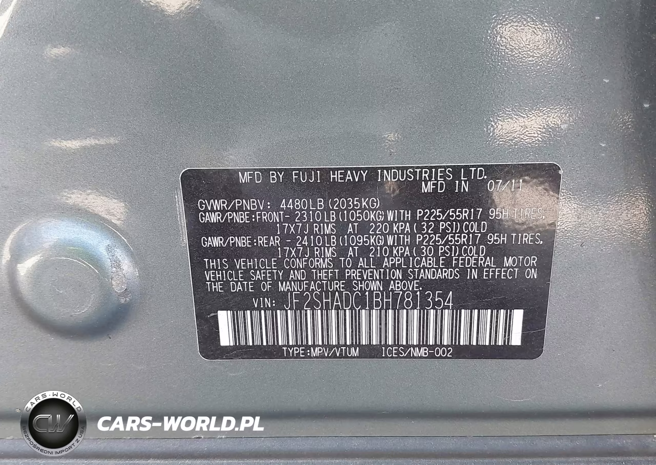 2011 Subaru Forester 2.5X Premium VIN:JF2SHADC1BH781354 - 9