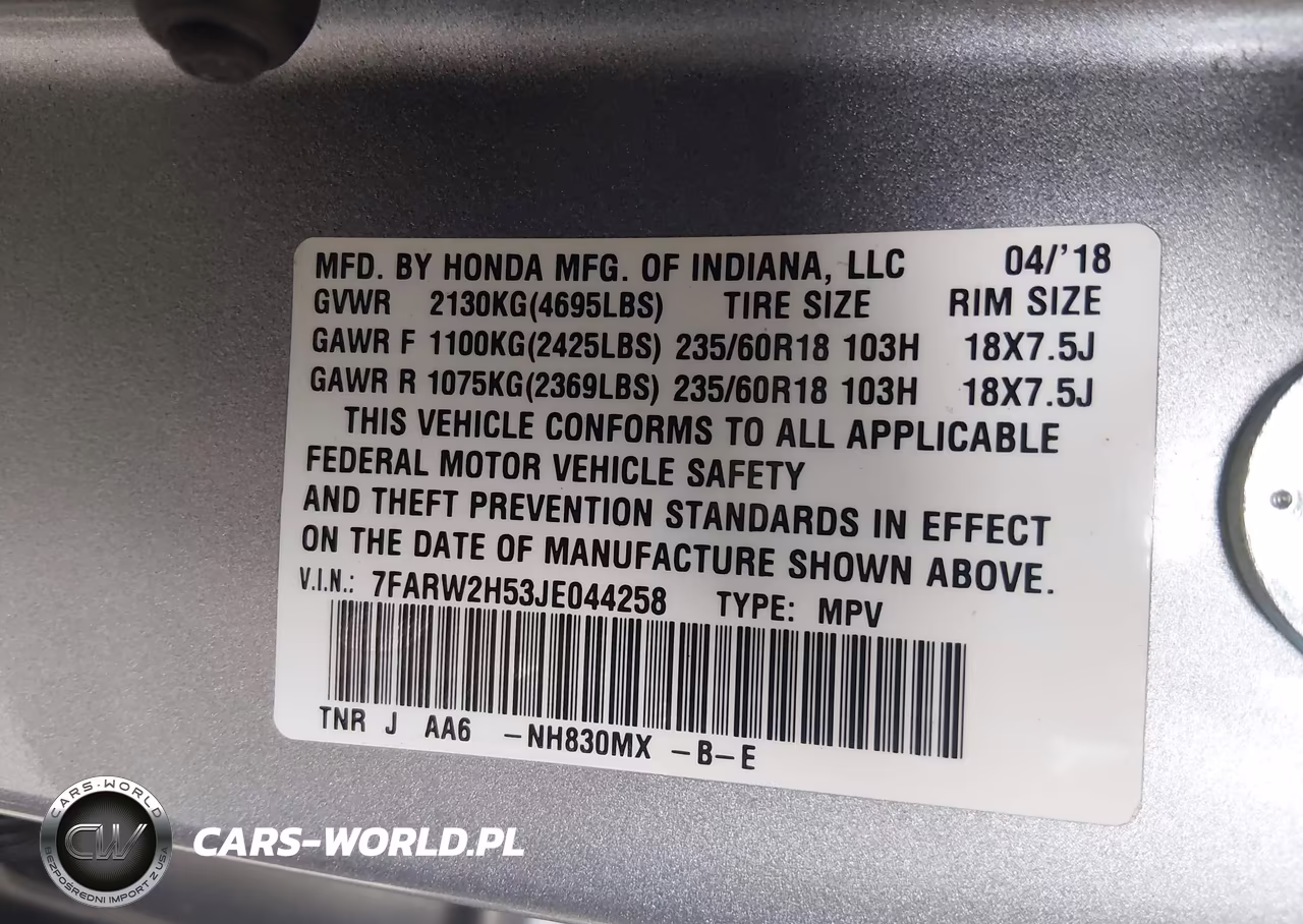 2018 Honda Cr-V Ex VIN:7FARW2H53JE044258 - 9