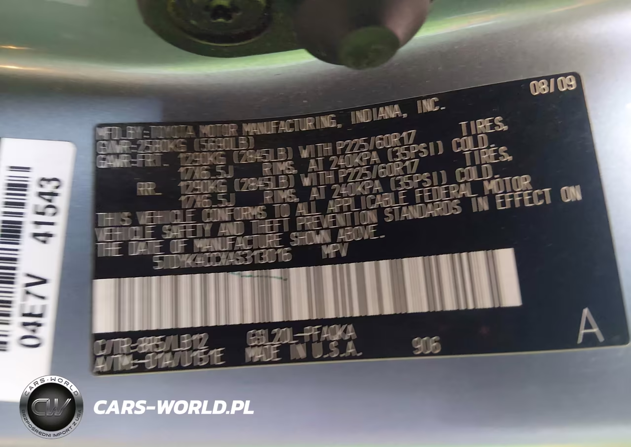 2010 Toyota Sienna Xle VIN:5TDYK4CCXAS313016 - 9