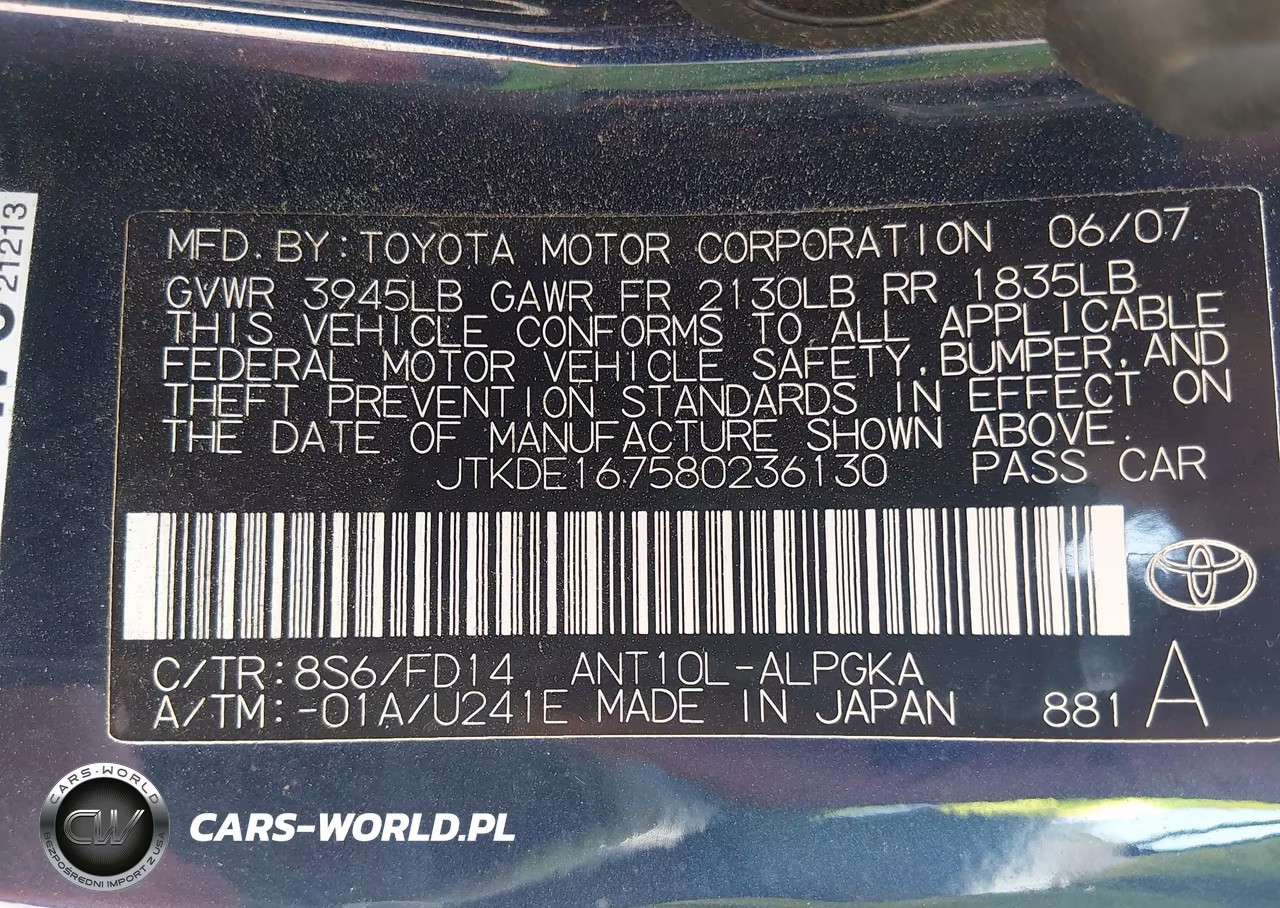 2008 Scion Tc VIN:JTKDE167580236130 - 9