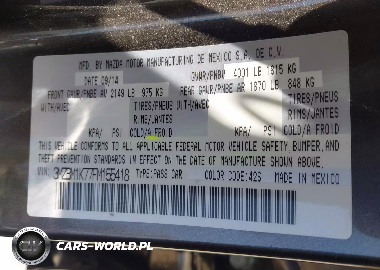 2015 Mazda Mazda3 I Sport VIN:3MZBM1K77FM155418 - 9