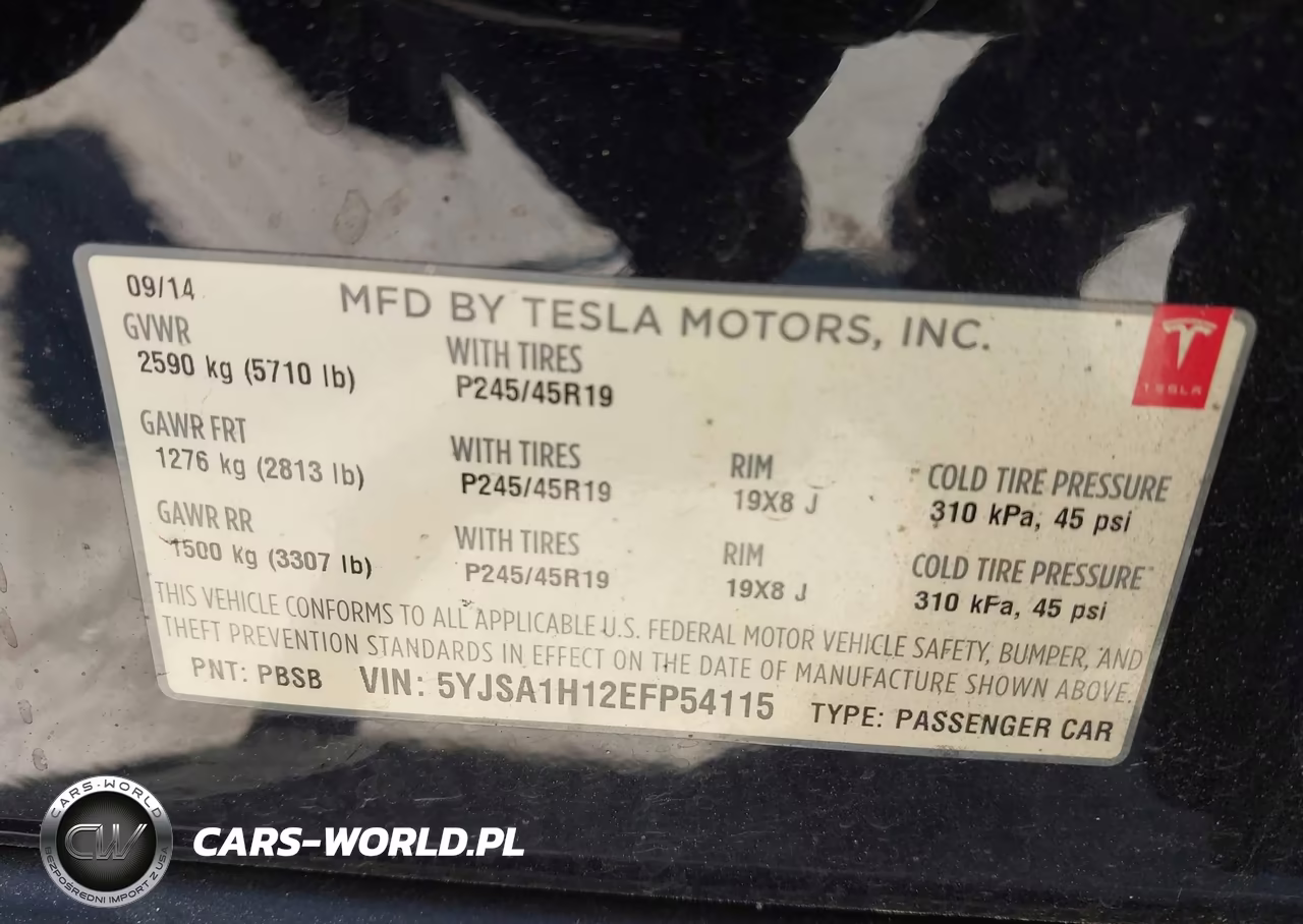 2014 Tesla Model S P85 VIN:5YJSA1H12EFP54115 - 9