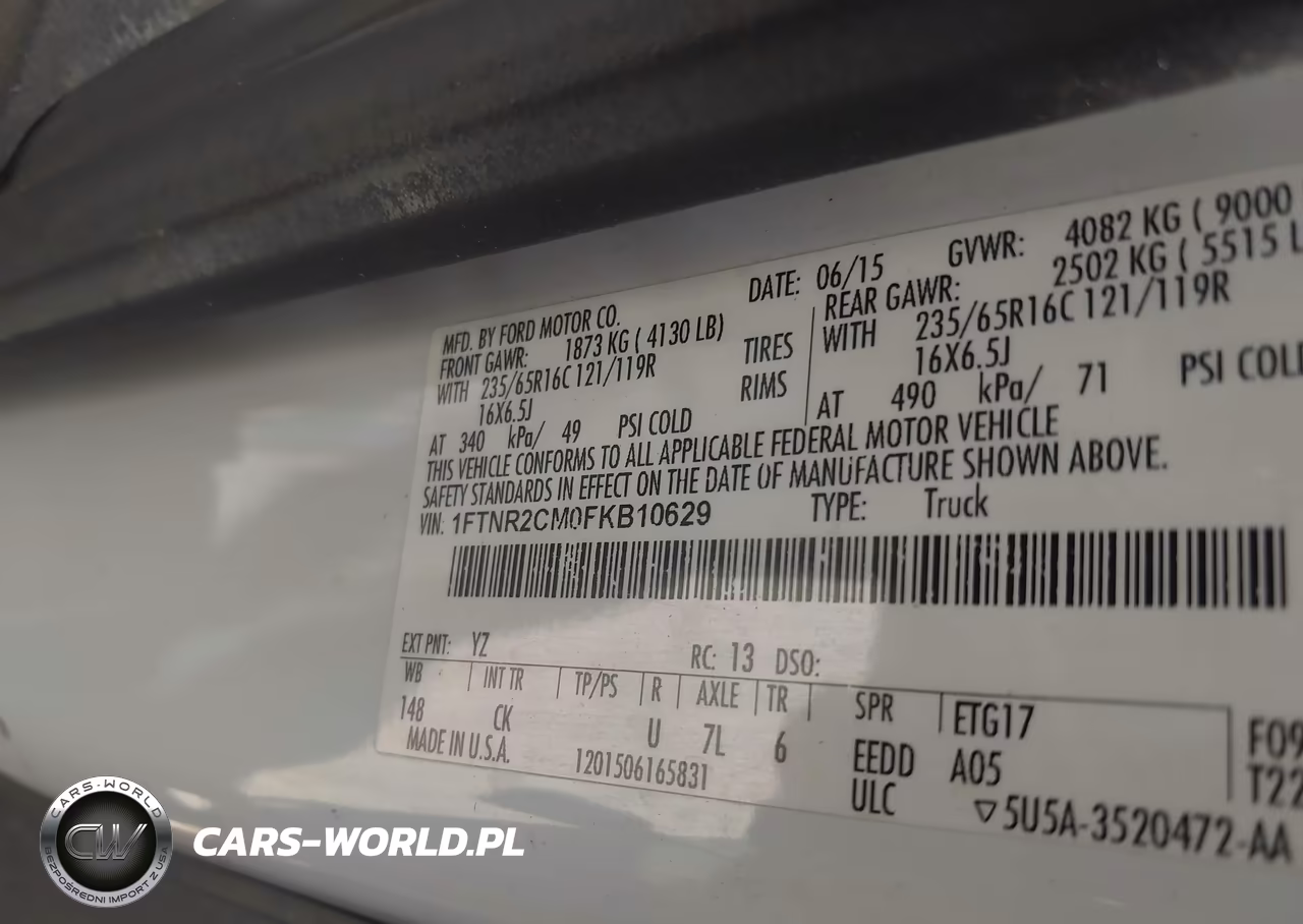 2015 Ford Transit-250 VIN:1FTNR2CM0FKB10629 - 9