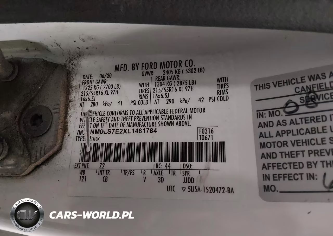 2020 Ford Transit Connect Xl VIN:NM0LS7E2XL1481784 - 9