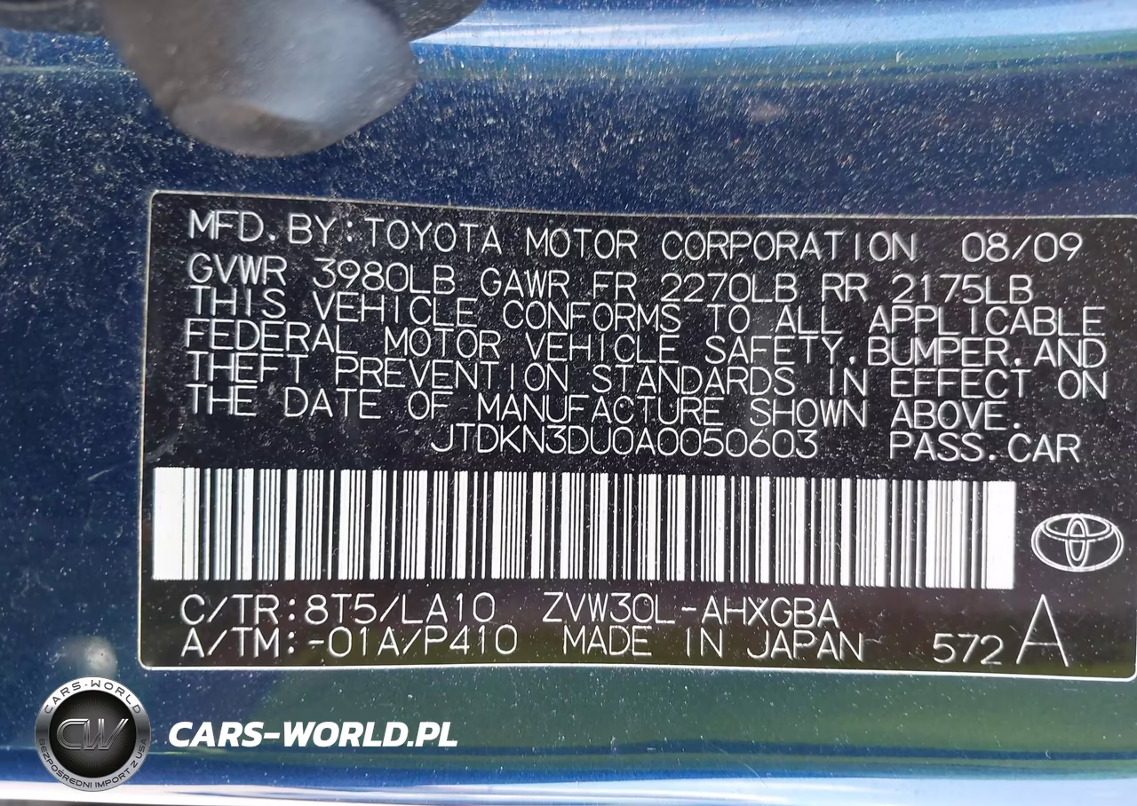 2010 Toyota Prius Iv VIN:JTDKN3DU0A0050603 - 9