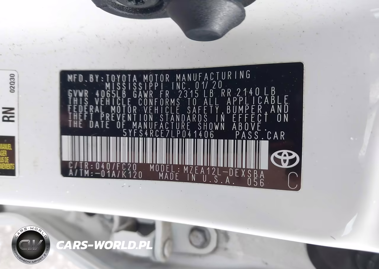 2020 Toyota Corolla Se VIN:5YFS4RCE7LP041406 - 9
