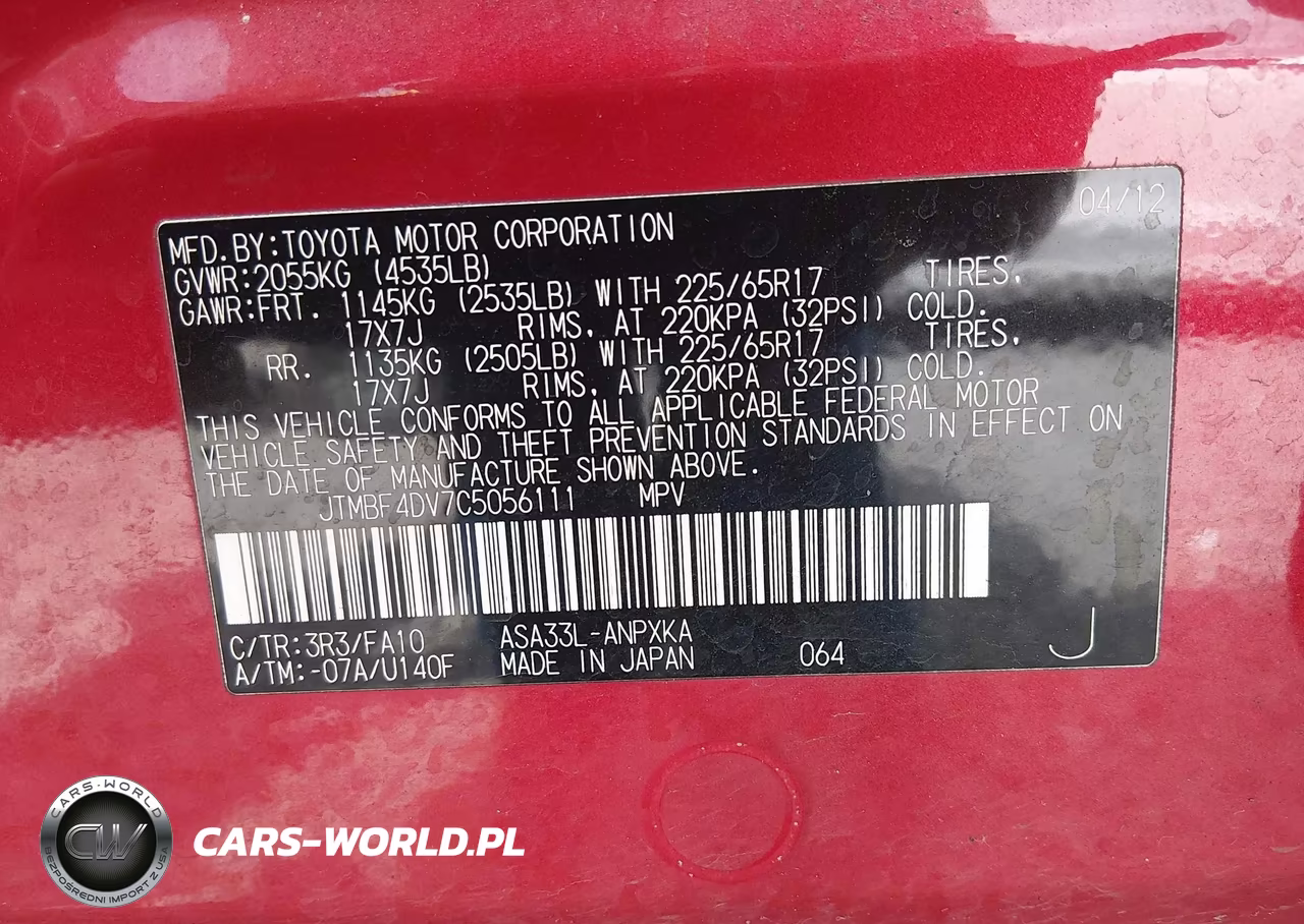 2012 Toyota Rav4 VIN:JTMBF4DV7C5056111 - 9